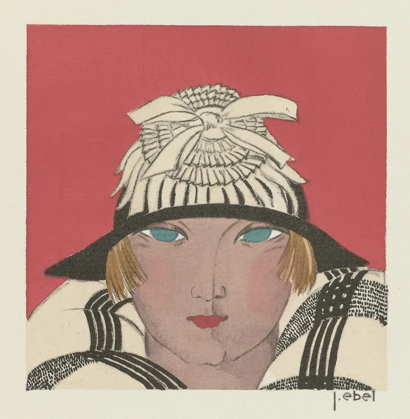 La Jeune Fille Aux Joues Roses Chapeau De Camille Roger Wall Art by J. Ebel - High-Resolution Digital Print