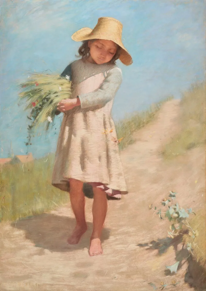 La Jeune Glaneuse Wall Art by Paul Peel - High-Resolution Digital Print