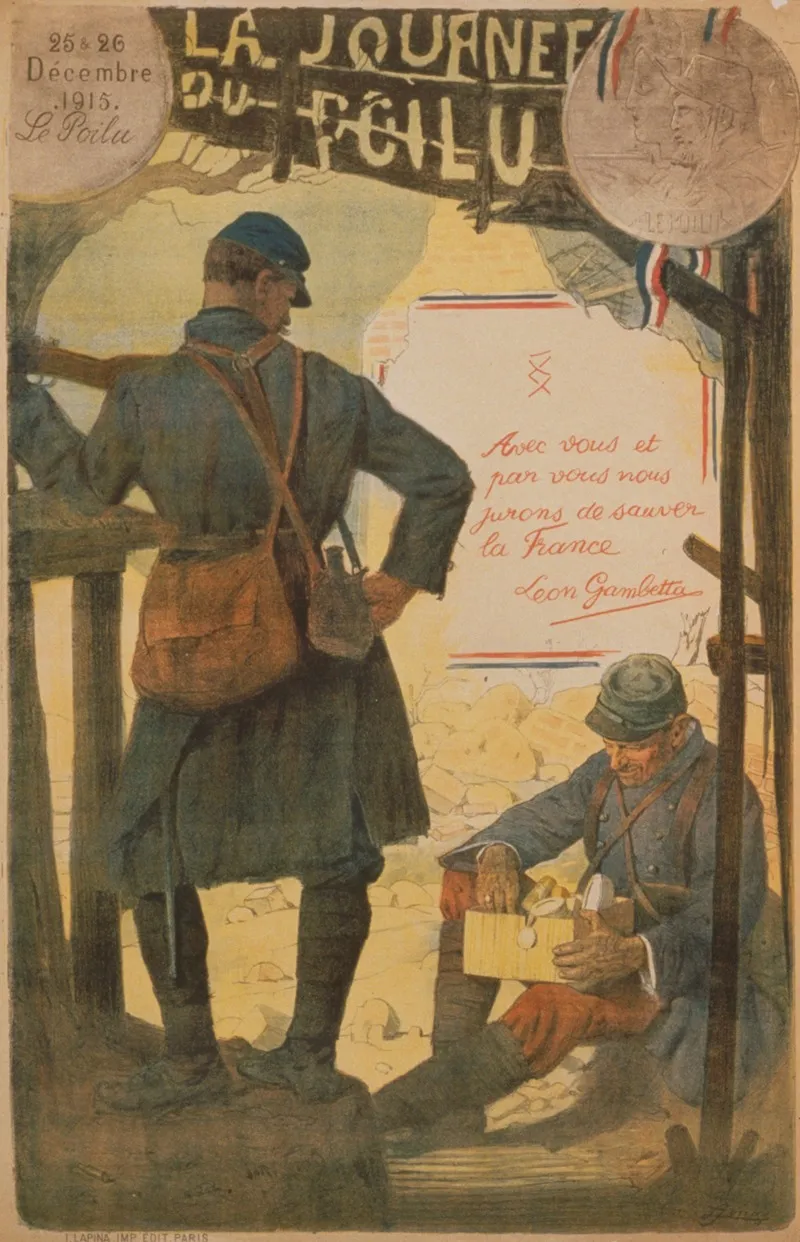 La Journee Du Poilu 25 26 Decembre 1915 Avec Vous Et Par Vous Nous Jurons De Sauver La France Leon Gambetta