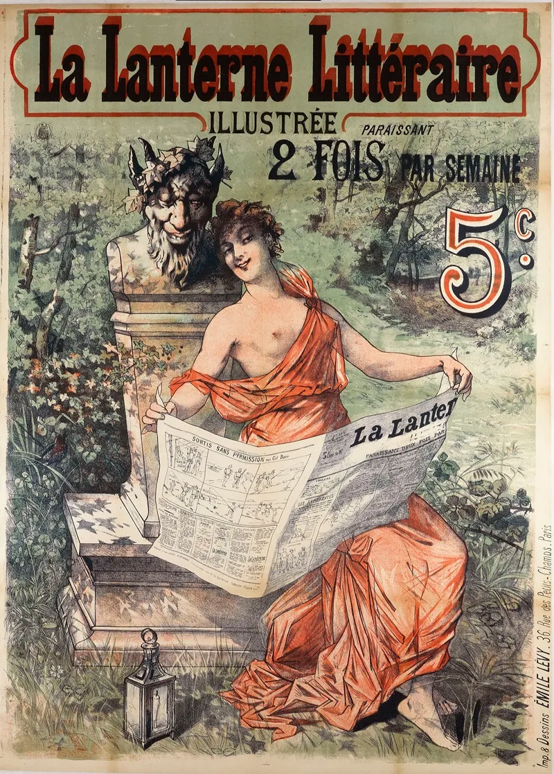 La Lanterne Litteraire Wall Art by Imp. Emile Lévy - High-Resolution Digital Print