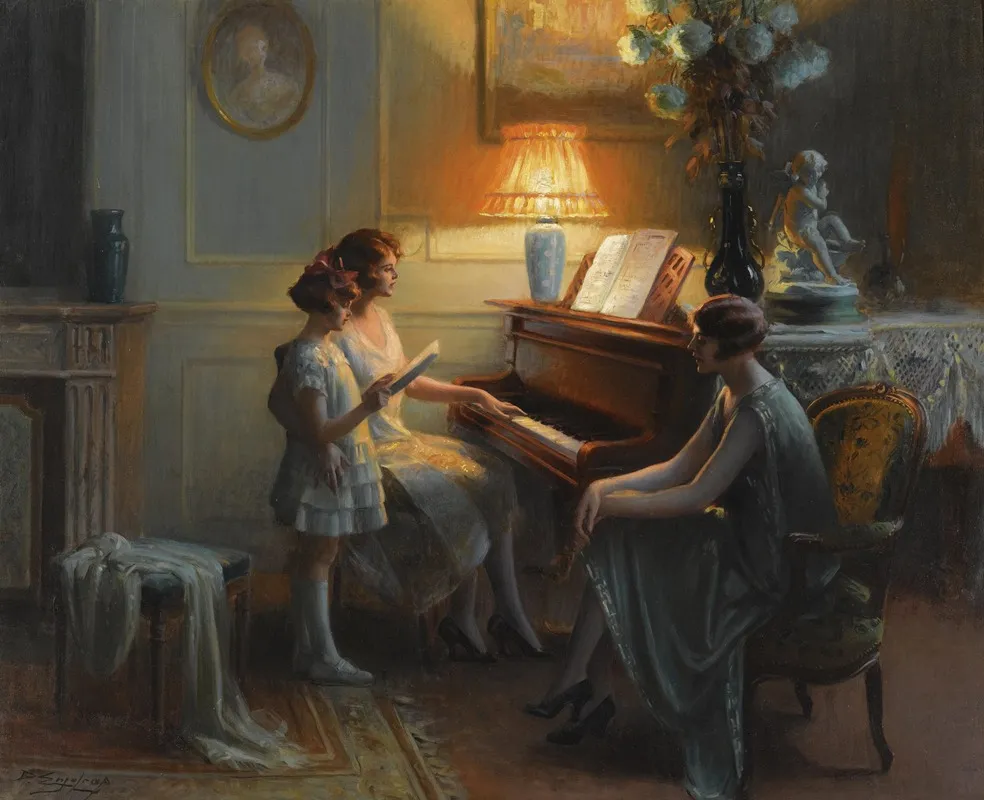 La Lecon De Chant Wall Art by Delphin Enjolras - High-Resolution Digital Print