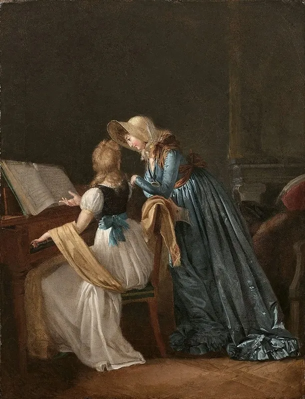 La Lecon De Piano 3 Wall Art by Pauline Auzou - High-Resolution Digital Print