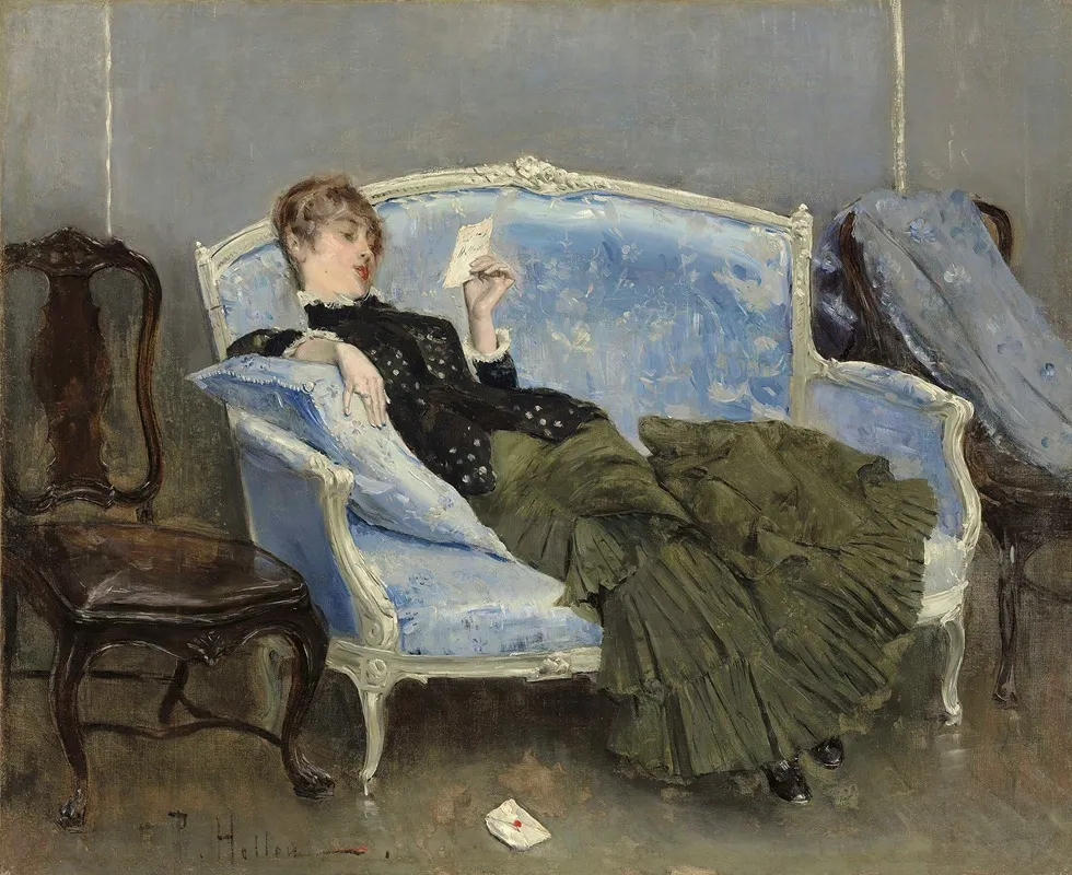 La Lettre 2 Wall Art by Paul César Helleu - High-Resolution Digital Print