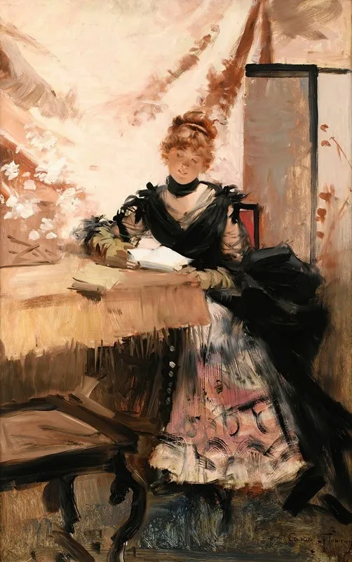 La Lettre 4 Wall Art by François Flameng - High-Resolution Digital Print