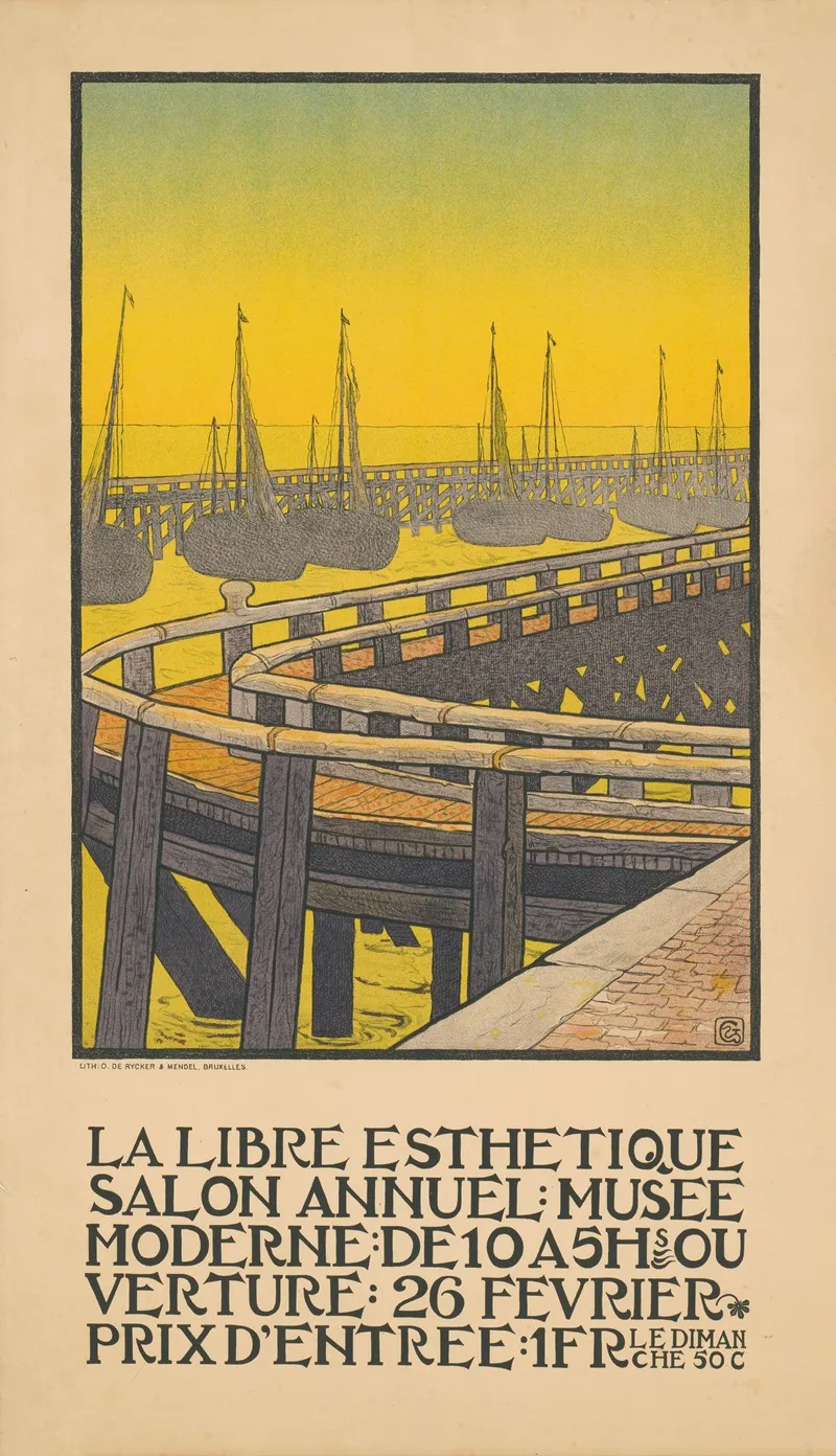 La Libre Esthetique Salon Annuel Musee Moderne Wall Art by Ghisbert Combaz - High-Resolution Digital Print