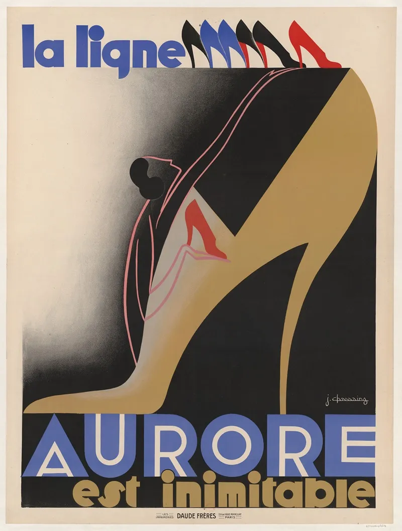 La Ligne Aurore Est Inimitable Chaussures Wall Art by Jean Chassaing - High-Resolution Digital Print