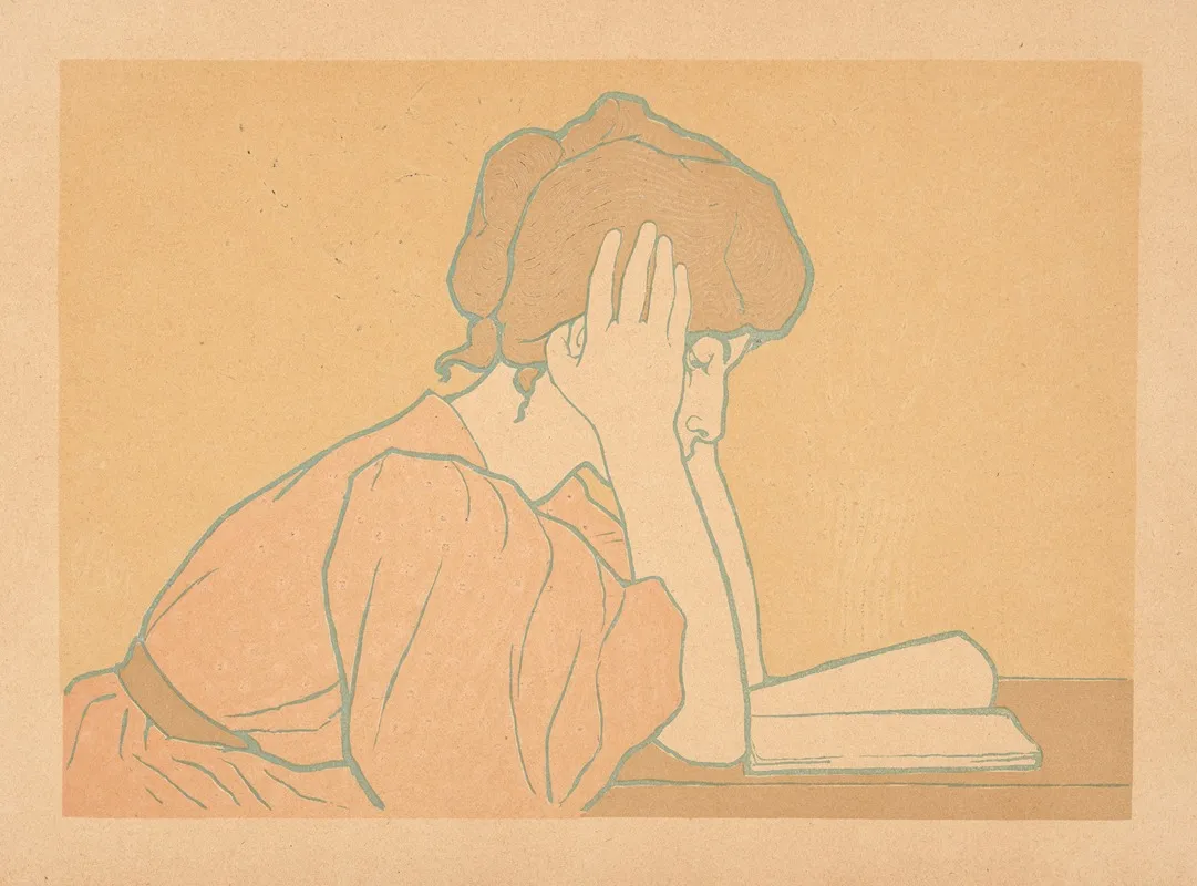 La Liseuse The Reader Wall Art by Alexandre Charpentier - High-Resolution Digital Print