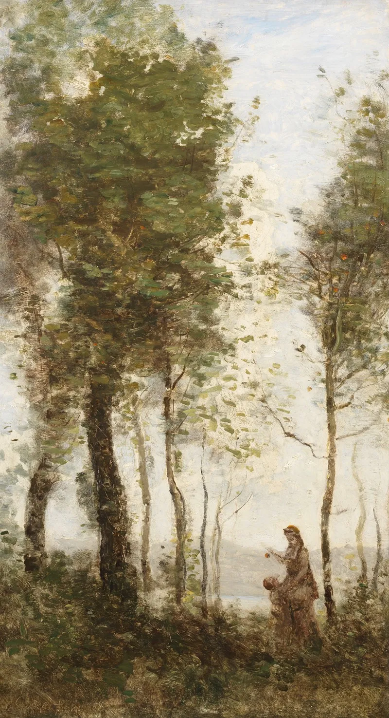 La Lisiere Du Bois Wall Art by Jean-Baptiste-Camille Corot - High-Resolution Digital Print