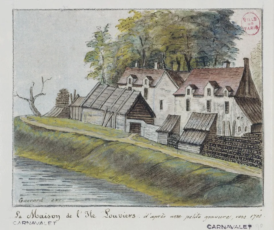 La Maison De Lile Louviers Wall Art by Alfred Bonnardot - High-Resolution Digital Print