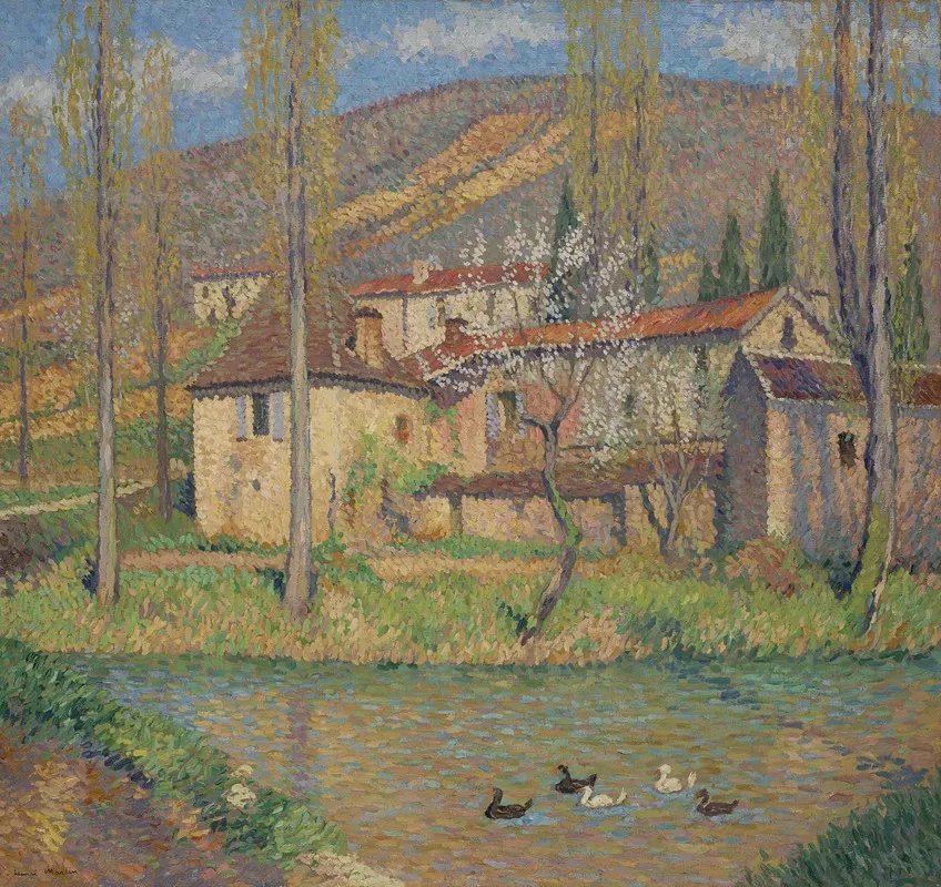 La Maison Du Vert Wall Art by Henri Martin - High-Resolution Digital Print