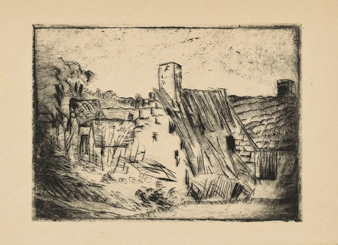 La Maison En Ruine A Auvers Sur Oise Wall Art by Paul Gachet - High-Resolution Digital Print