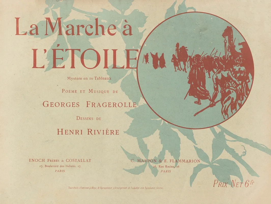La Marche A Letoile Cover Wall Art by Henri Rivière - High-Resolution Digital Print