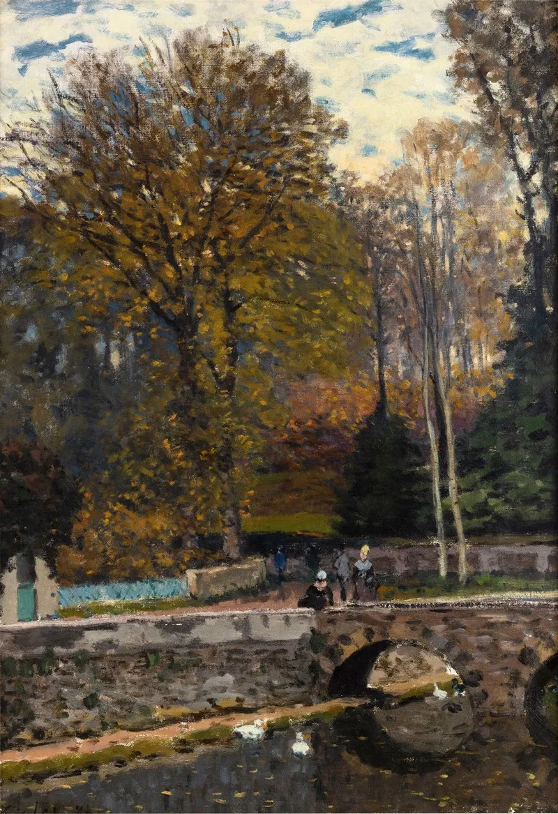 La Mare Aux Canards Chateau Du Pont Louveciennes Wall Art by Alfred Sisley - High-Resolution Digital Print