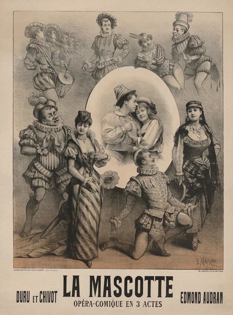 La Mascotte Opera Comique En 3 Actes Livret De Duru Et Chivot Musique De Edmond Audran Wall Art by Paul Maurou - High-Resolution Digital Print