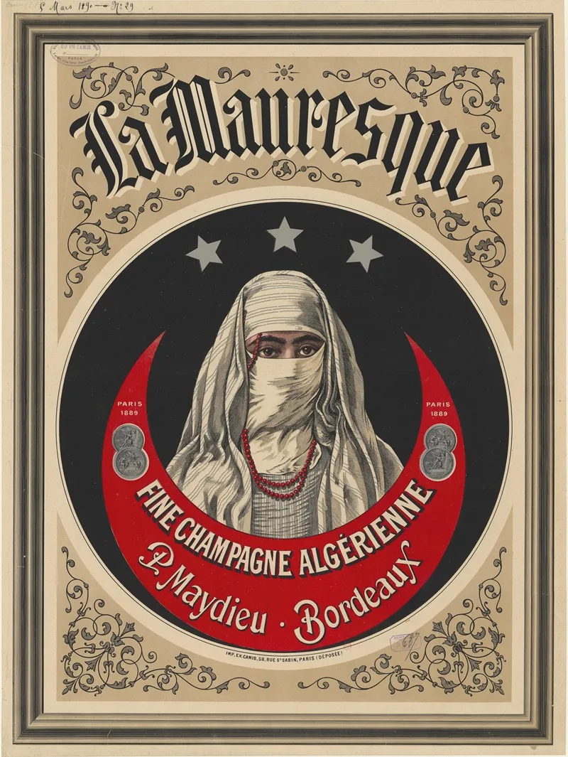 La Mauresque Fine Champagne Algerienne Wall Art by Imp. Camis - High-Resolution Digital Print