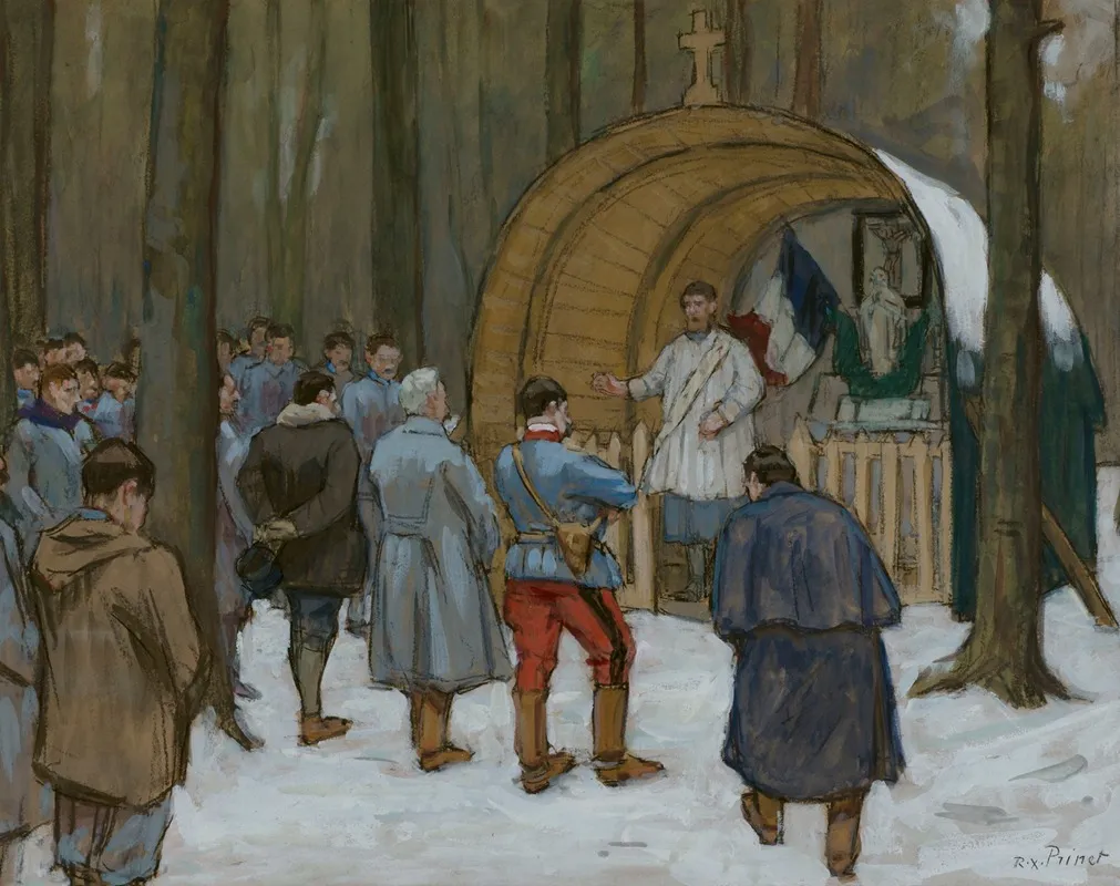 La Messe Au Camp R Wall Art by René François Xavier Prinet - High-Resolution Digital Print