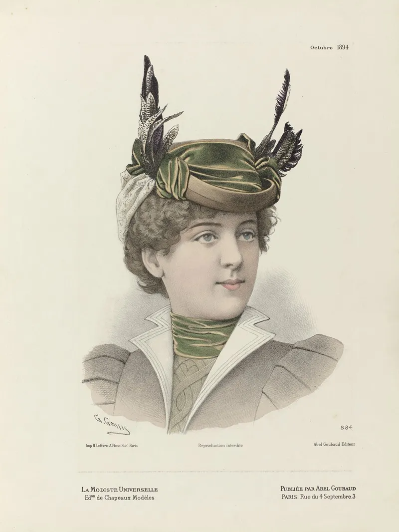 La Modiste Universelle Octobre 1894 Wall Art by Guido Gonin - High-Resolution Digital Print