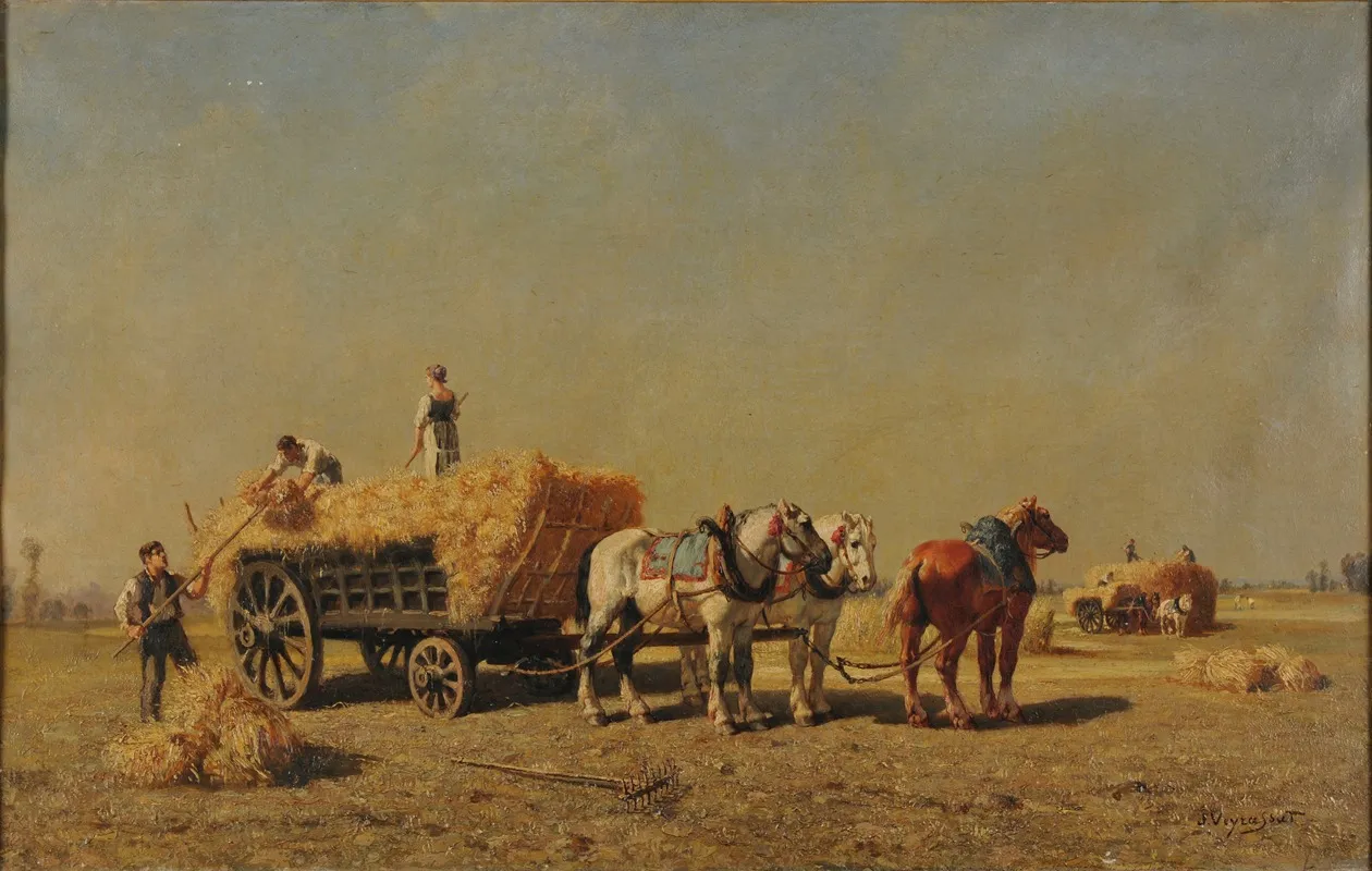 La Moisson 3 Wall Art by Jules-Jacques Veyrassat - High-Resolution Digital Print