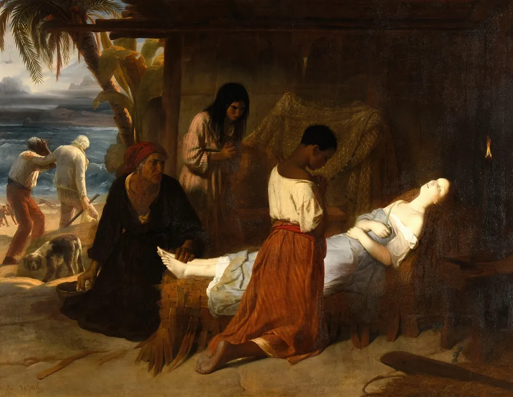 La Mort De Virginie Wall Art by Émile Signol - High-Resolution Digital Print