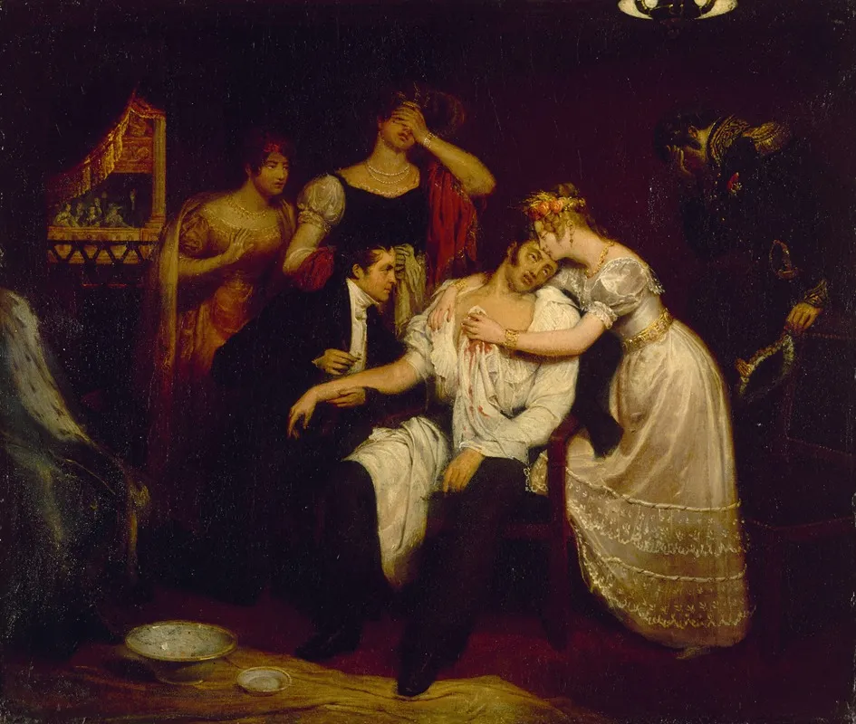 La Mort Du Duc De Berry Le 13 Fevrier 1820 A Lacademie Royale De Musique Wall Art by Édouard Cibot - High-Resolution Digital Print