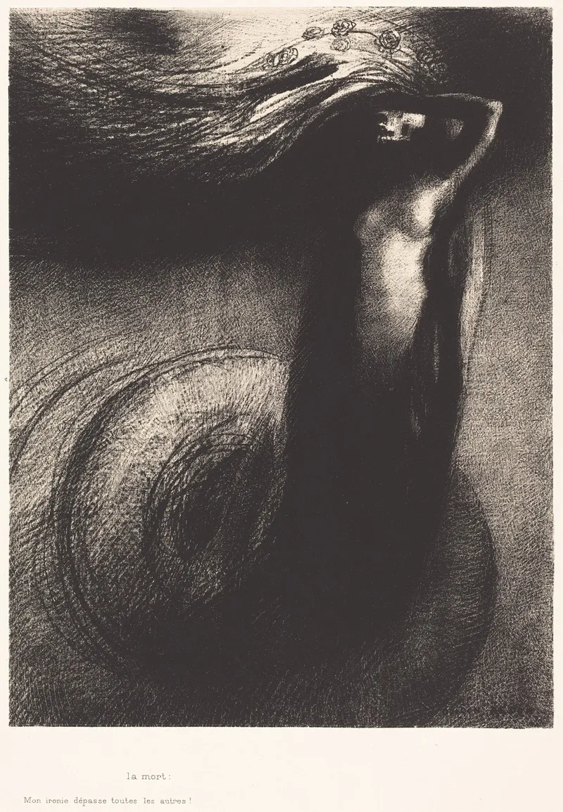 La Mort Mon Ironie Depasse Toutes Les Autres Wall Art by Odilon Redon - High-Resolution Digital Print