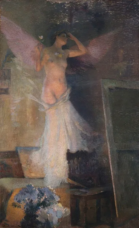 La Muse Du Peintre Wall Art by Henri Martin - High-Resolution Digital Print