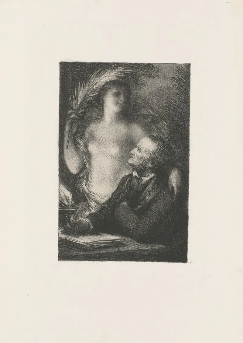 La Muse Wall Art by Henri Fantin-Latour - High-Resolution Digital Print