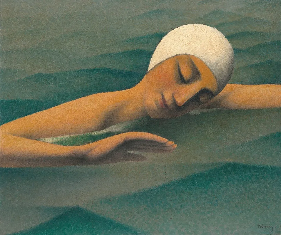 La Nageuse Wall Art by Félix Bonnet - High-Resolution Digital Print