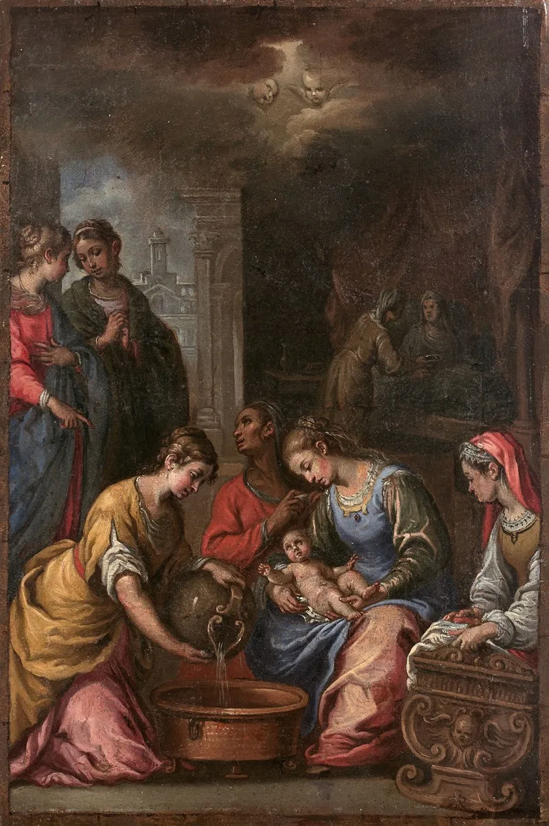 La Naissance De La Vierge 2 Wall Art by Claudio Ridolfi - High-Resolution Digital Print