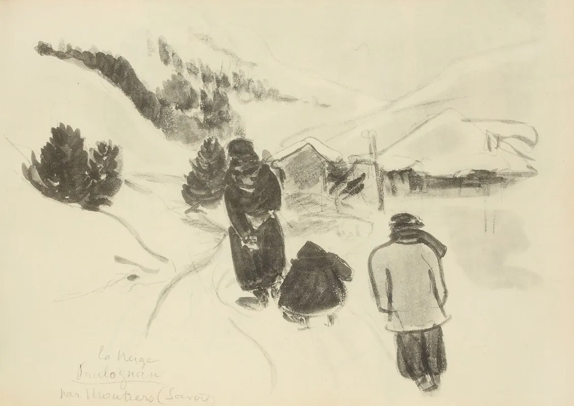 La Neige Par Moutiers Savoie Wall Art by Paul Goute - High-Resolution Digital Print
