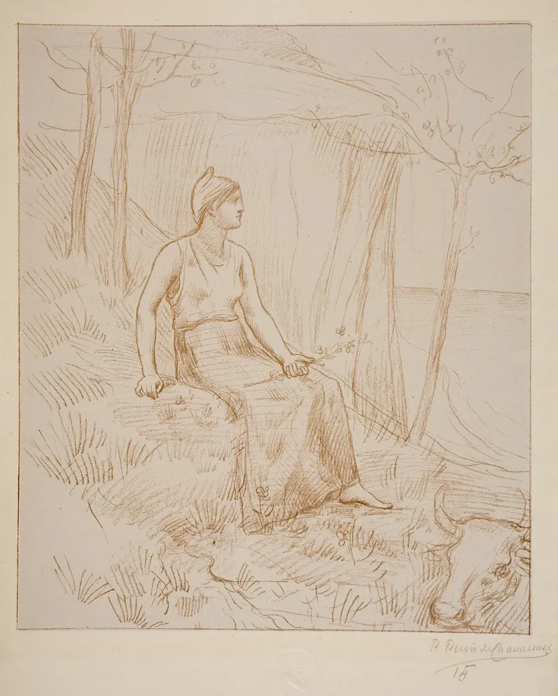 La Normandie Wall Art by Pierre Puvis de Chavannes - High-Resolution Digital Print