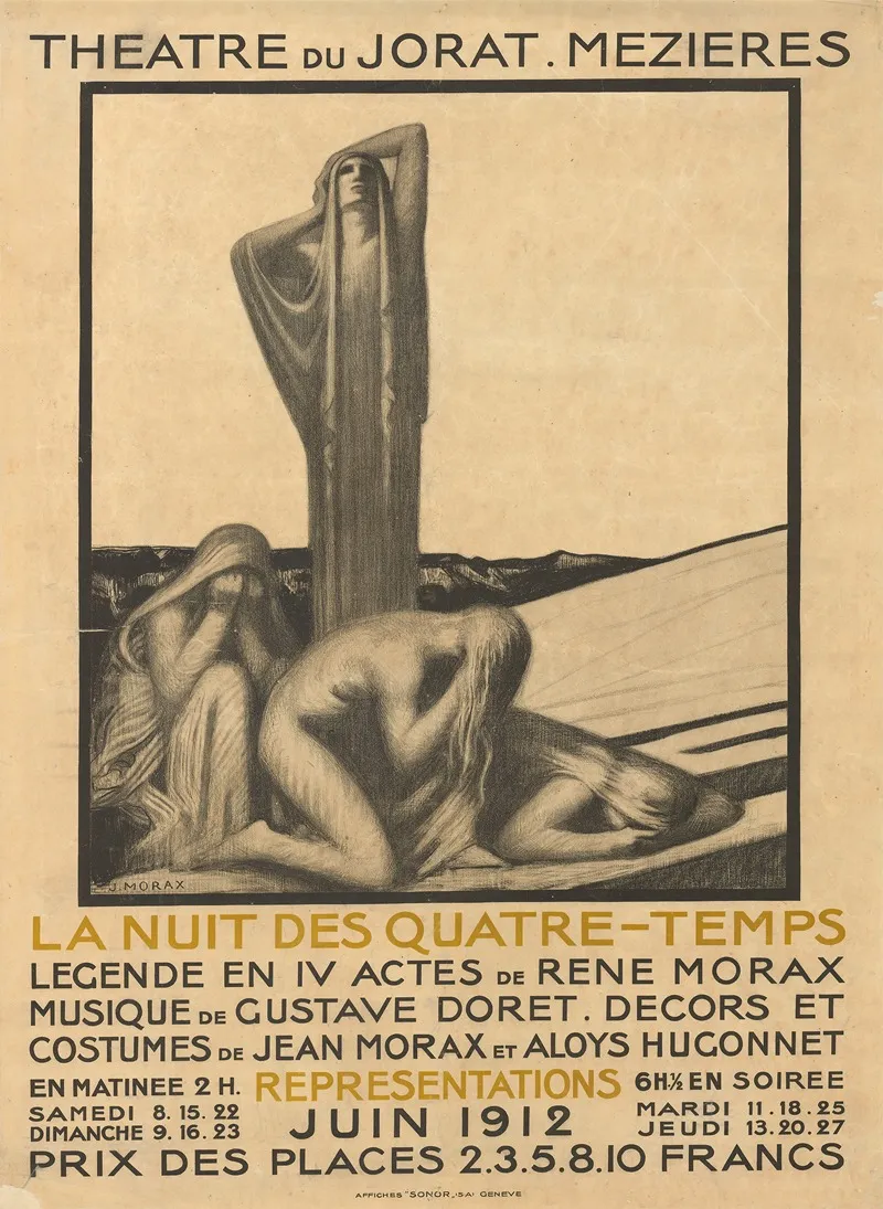 La Nuit Des Quatre Temps Theatre Du Jorat Mezieres Wall Art by Jean Morax - High-Resolution Digital Print