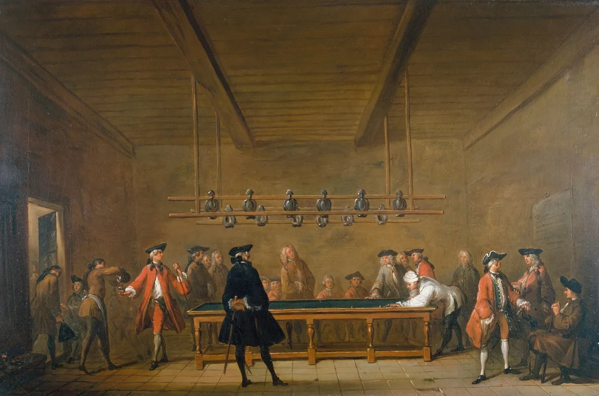 La Partie De Billard Wall Art by Jean Siméon Chardin - High-Resolution Digital Print