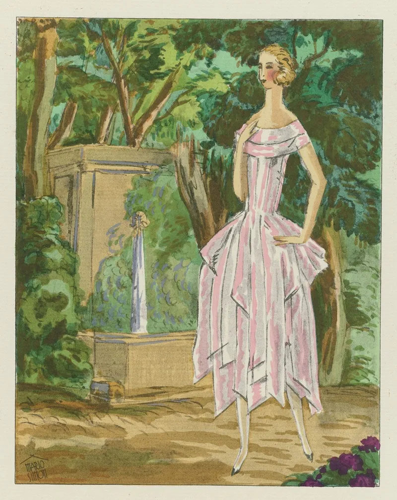 La Partie De Cache Cache Robe En Ruban Wall Art by Mario Simon - High-Resolution Digital Print