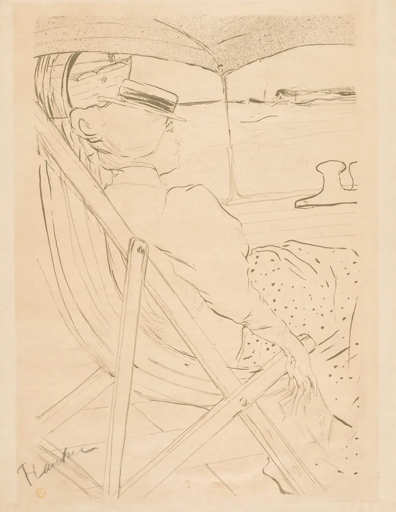 La Passagere Du 54 2 Wall Art by Henri de Toulouse-Lautrec - High-Resolution Digital Print