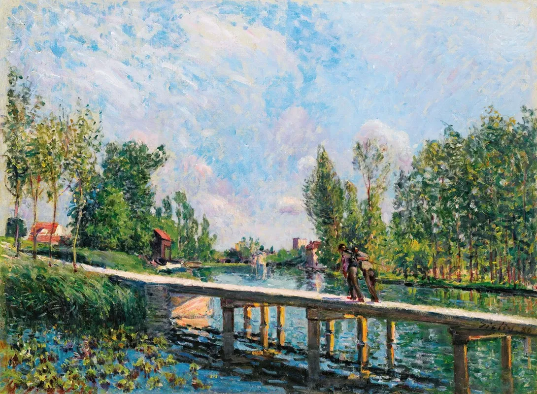 La Passerelle Chemin De Halage Du Canal Du Loing