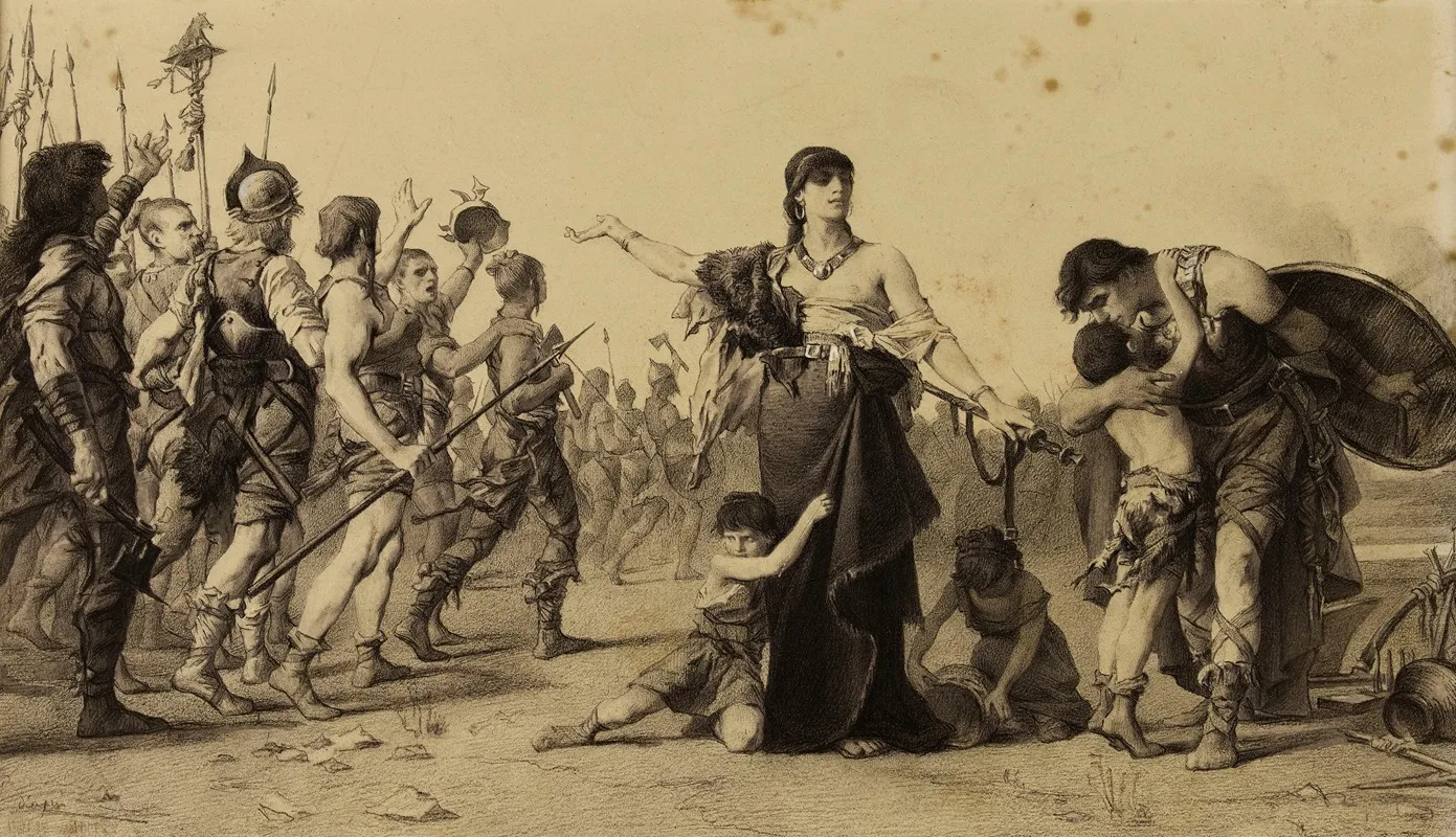La Patrie Dapres Moreau De Tours Wall Art by Louis Boutelié - High-Resolution Digital Print