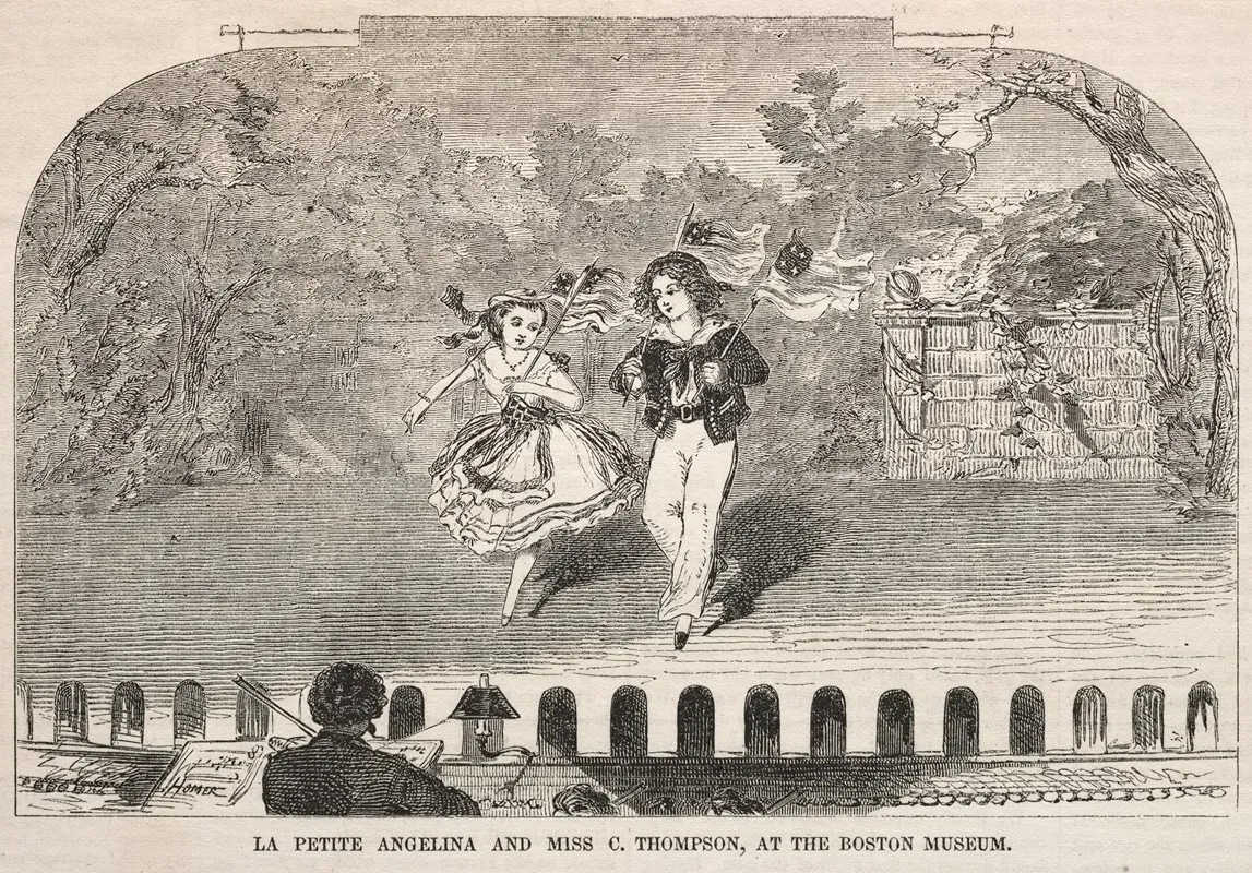 La Petite Angelina And Miss C Thompson At The Boston Museum