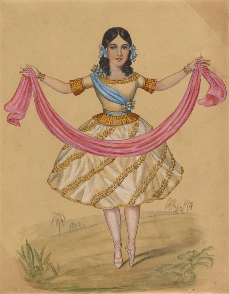 La Petite Augusta Aged 12 Years In The Character Of Zoloe In The Bayadere Wall Art by Edward Williams Clay - High-Resolution Digital Print