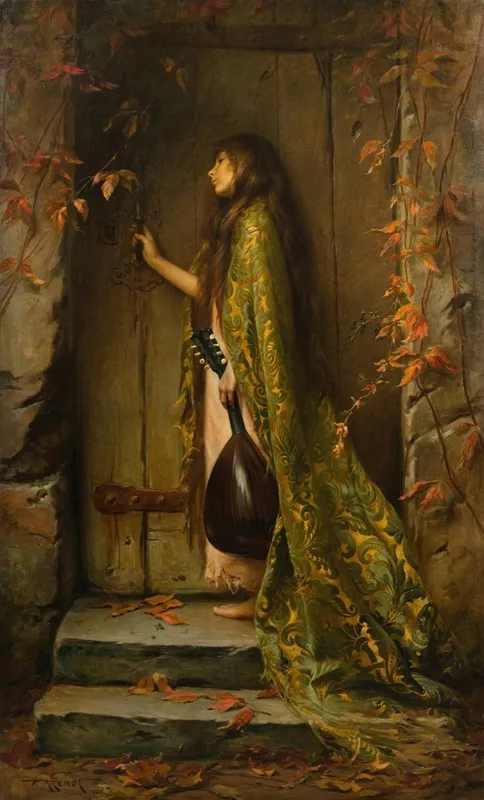 La Petite Cigale Or Portrait Of The Artists Daughter Wall Art by Albert Joseph Pénot - High-Resolution Digital Print