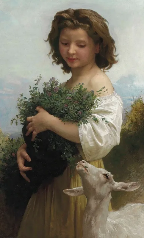 La Petite Esmeralda Wall Art by William Bouguereau - High-Resolution Digital Print