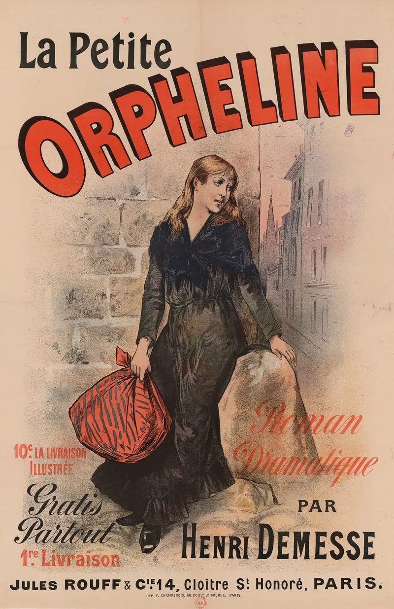 La Petite Orpheline Wall Art by Anonymous - High-Resolution Digital Print
