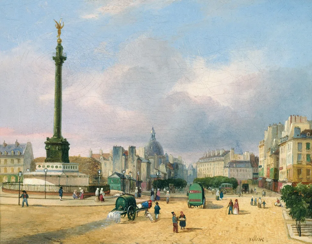 La Place De La Bastille Wall Art by François Etienne Villeret - High-Resolution Digital Print