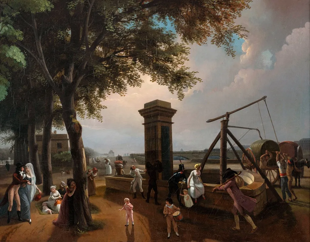 La Pompe Marchande Du Cours La Reine Wall Art by Jean-Baptiste Bizard - High-Resolution Digital Print