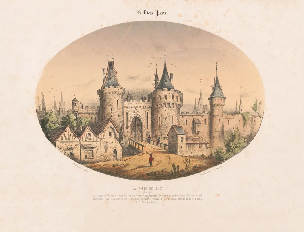 La Porte De Bucy En 1630 Wall Art by Henri Morin - High-Resolution Digital Print