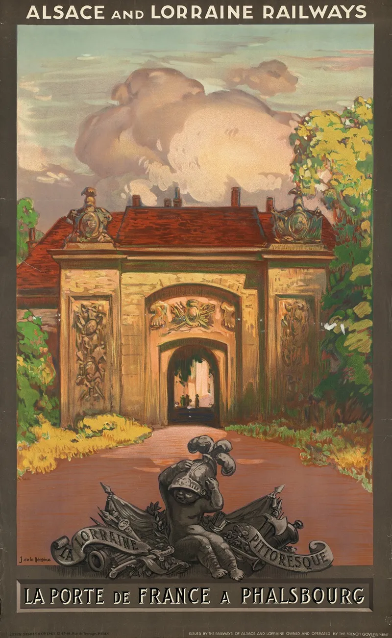 La Porte De France A Phalsbourg Wall Art by J. de la Nèziére - High-Resolution Digital Print