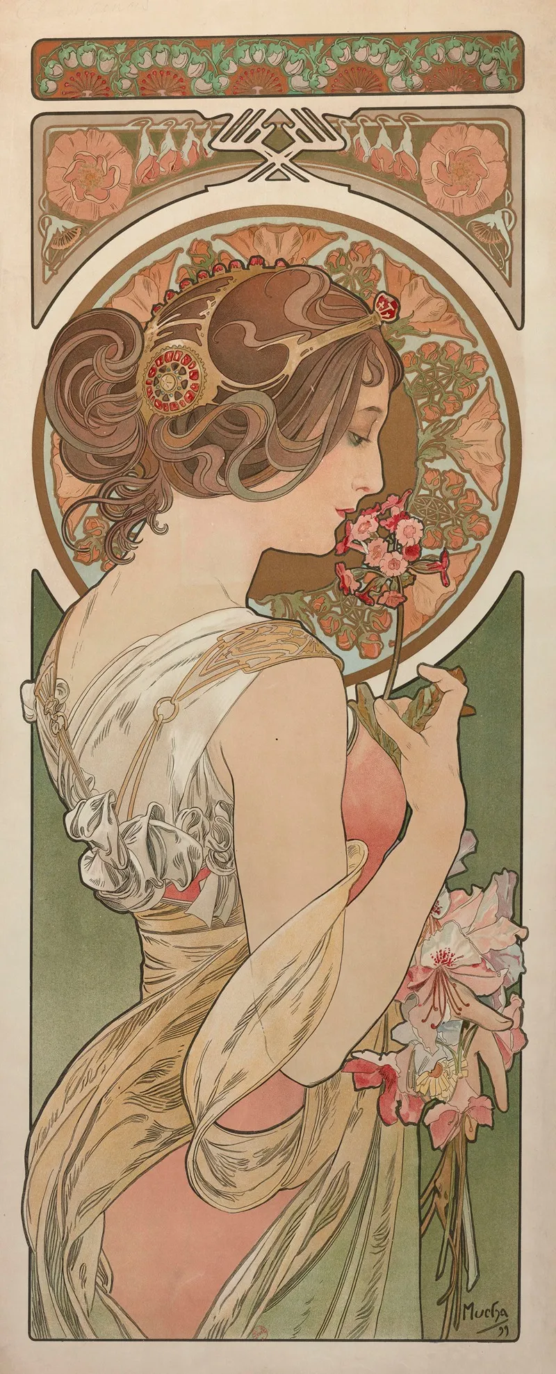 La Primevere 2 Wall Art by Alphonse Mucha - High-Resolution Digital Print