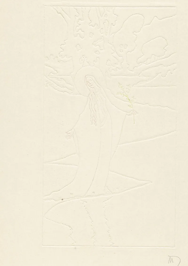 La Princesse Leger Relief Pour Une Reliure Wall Art by Maurice Dumont - High-Resolution Digital Print