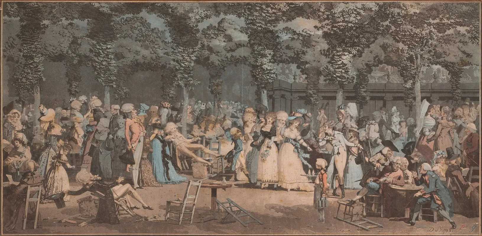 La Promenade Publique Wall Art by Philibert-Louis Debucourt - High-Resolution Digital Print