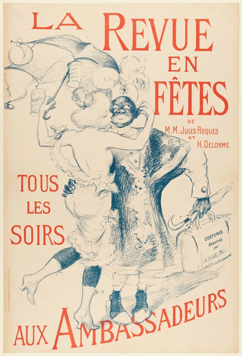 La Revue En Fetes De M M Jules Roques Et H Delorme Tousles Soirs Aux Ambassadeurs